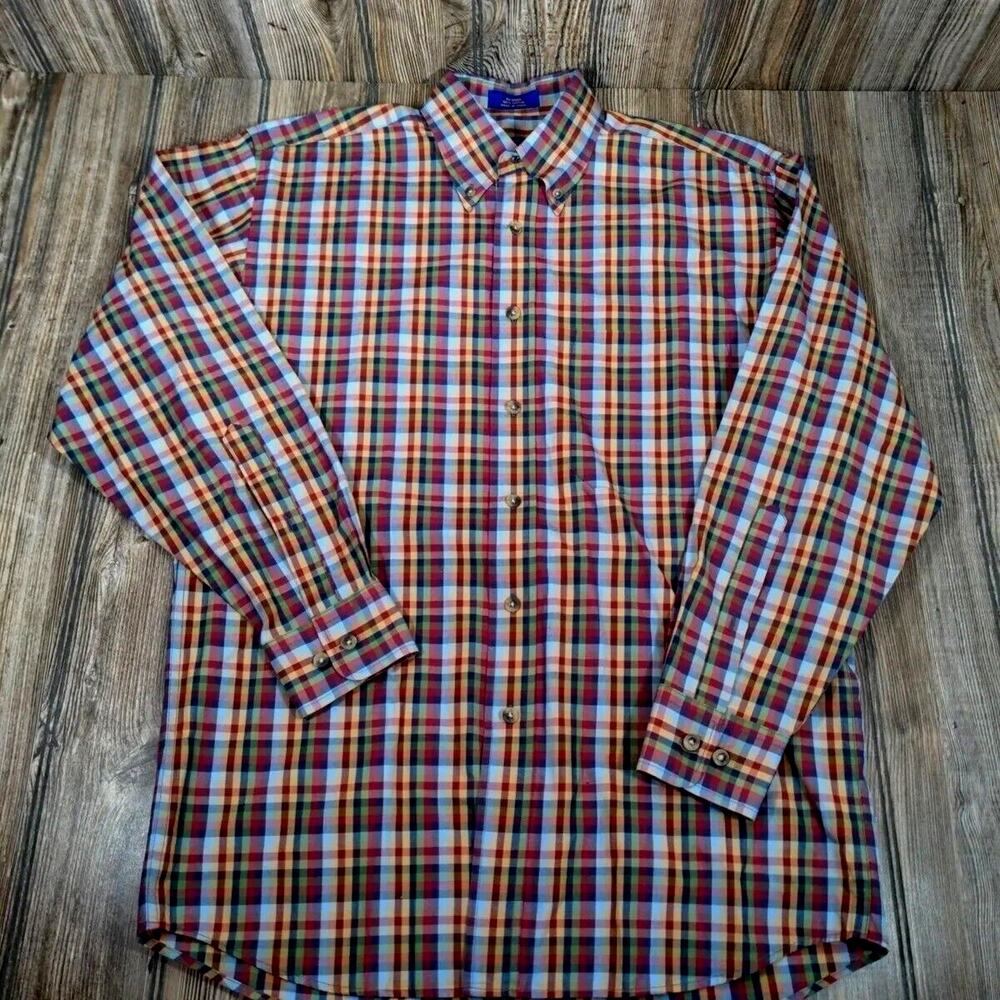 Pendleton Men Casual Button Down Shirt Sz S Plaid‎ Neutral Check Long Sleeve